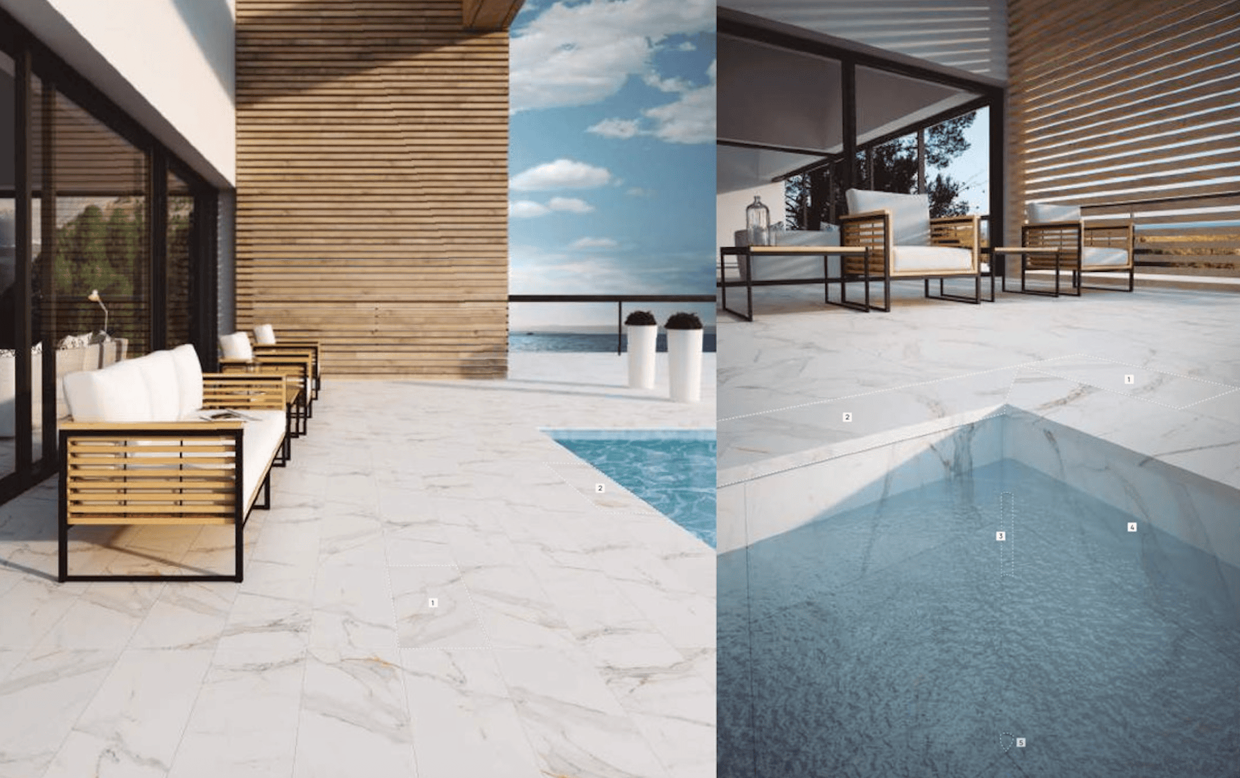 Colección Marbles Exagres para piscinas